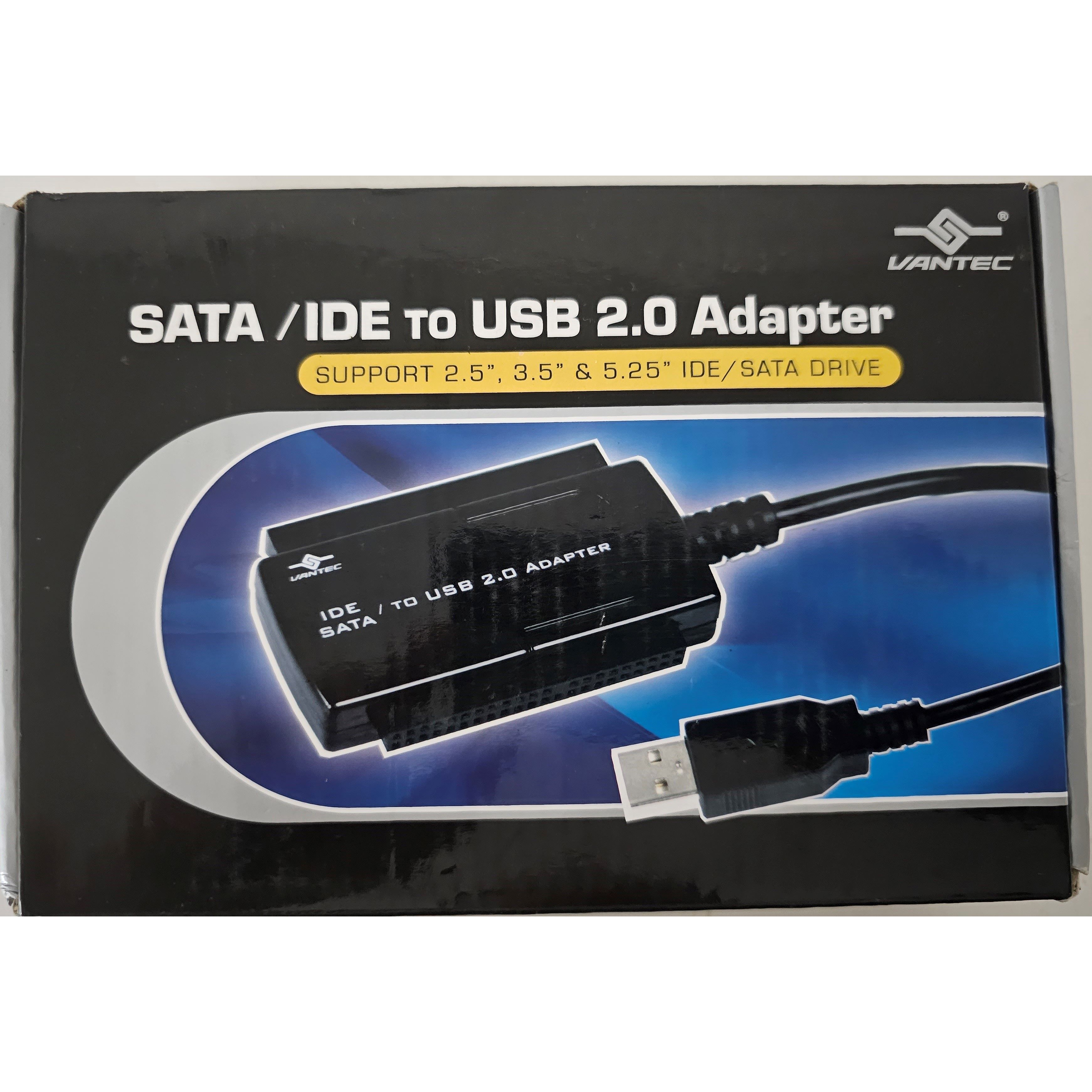 Vantec cb isatau2 sata ide to usb 2 0 adapter supports 2 5 inch 3 5