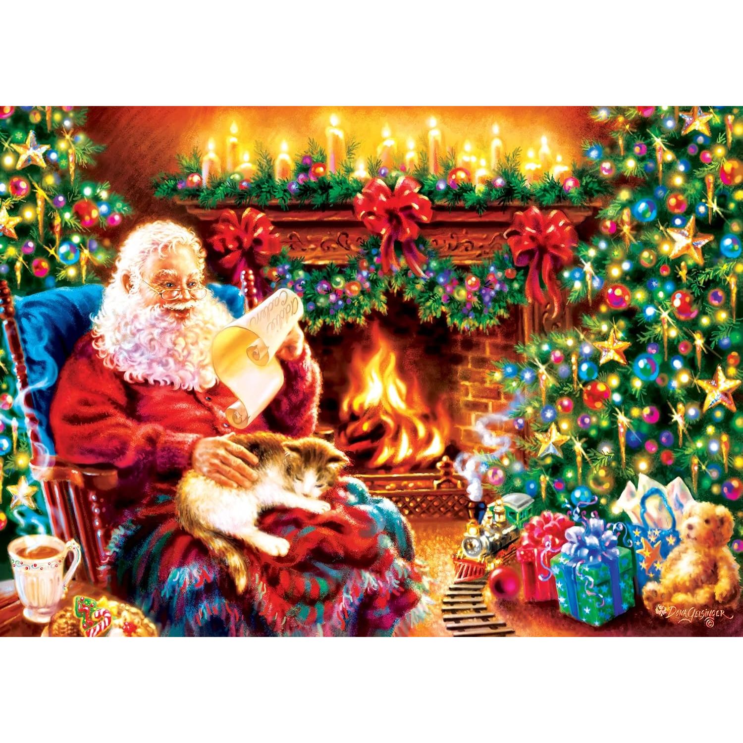 MasterPieces Sparkle Shine "Christmas Dreams" 500 Piece Glitter Puzzle 21" x 15" detailed image 3